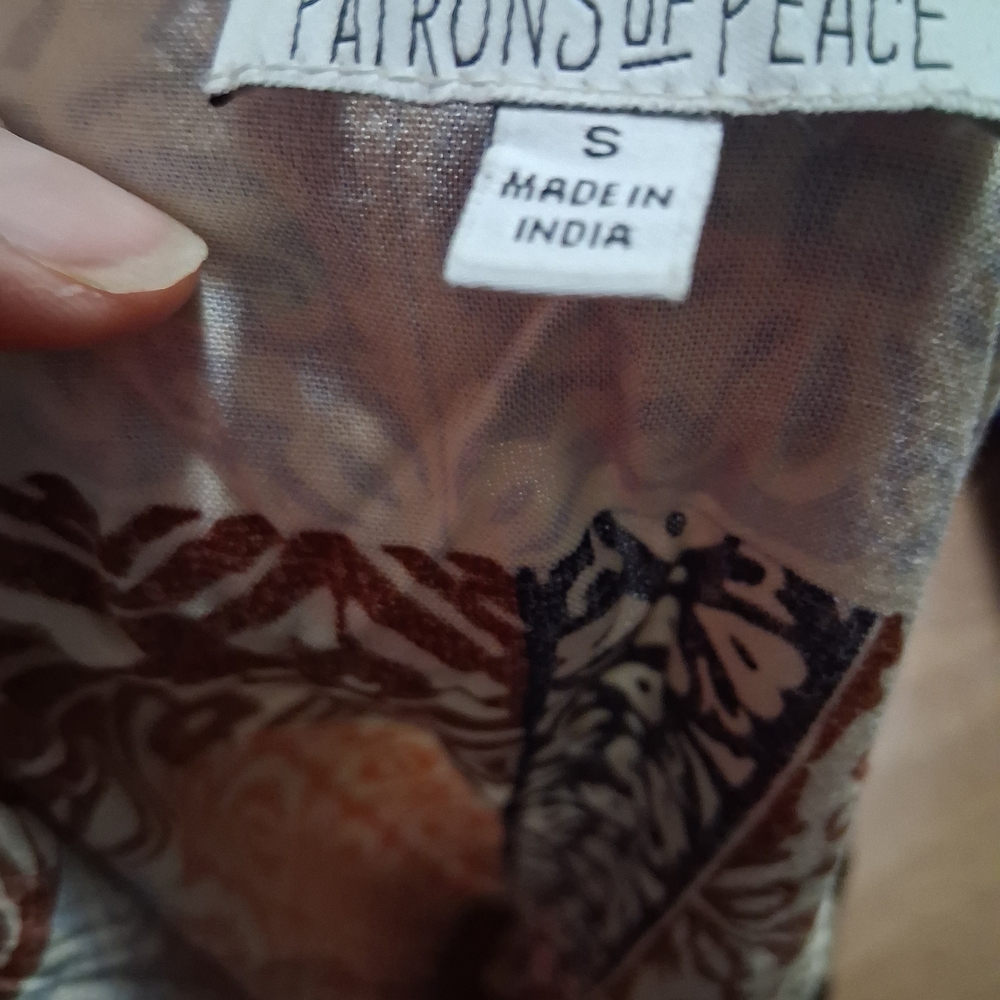 Patrons of Peace Patchwork Print Pantsuit in Black, Brown, White - Picture 2 of 9
